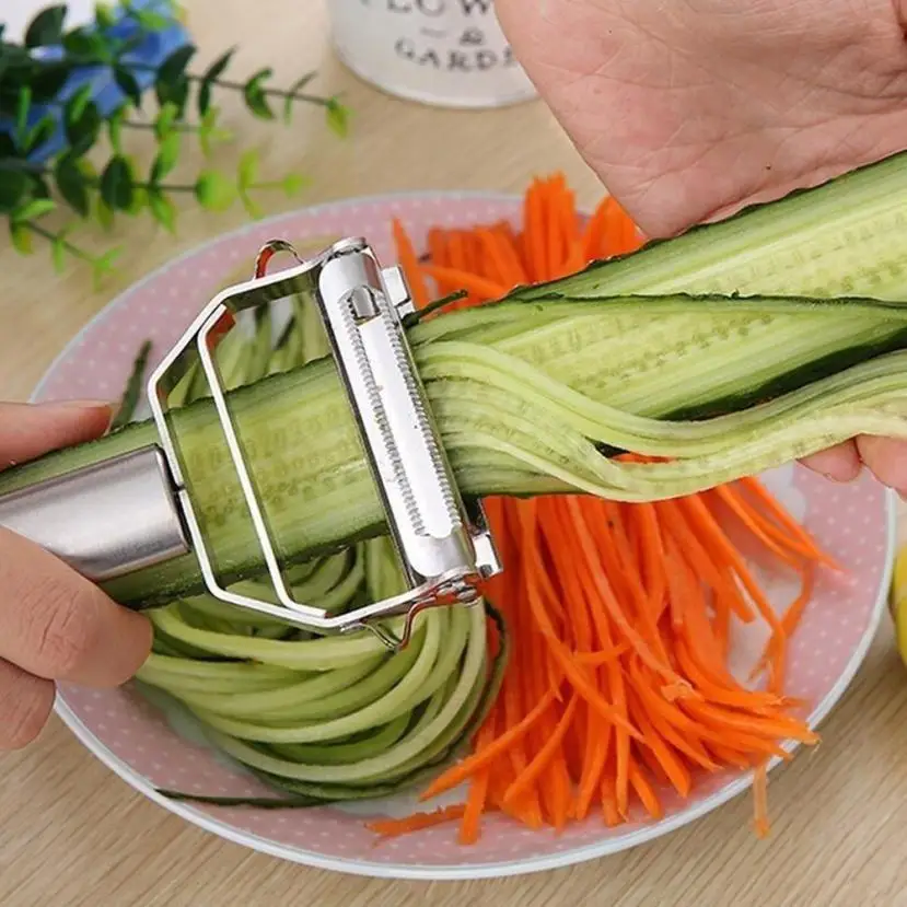 K489 Stainless Steel Potato Cucumber Carrot Double Kitchen Planing Grater