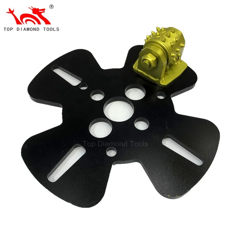 Revager Diameter 230mm or 270mm Bush Hammer Tool Plate With 3 Rolls or 6 Rollers for creating a bush hammered surface