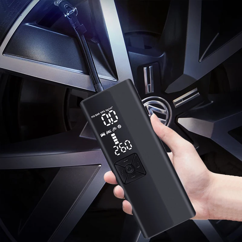 12v Dc Wireless Air Compressor Auto Tyre Inflator Portable Air Pump With Digital Pressure For Car Tires Balloon