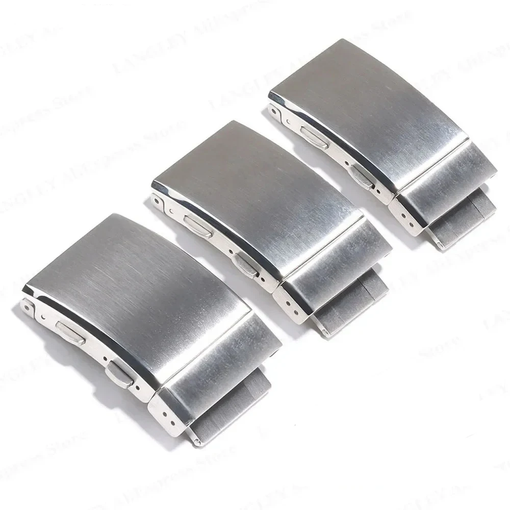 Adjustable Double Lock Folding 18mm 20mm 22mm Custom 316L Stainless Steel Watch Strap Buckle Wholesale