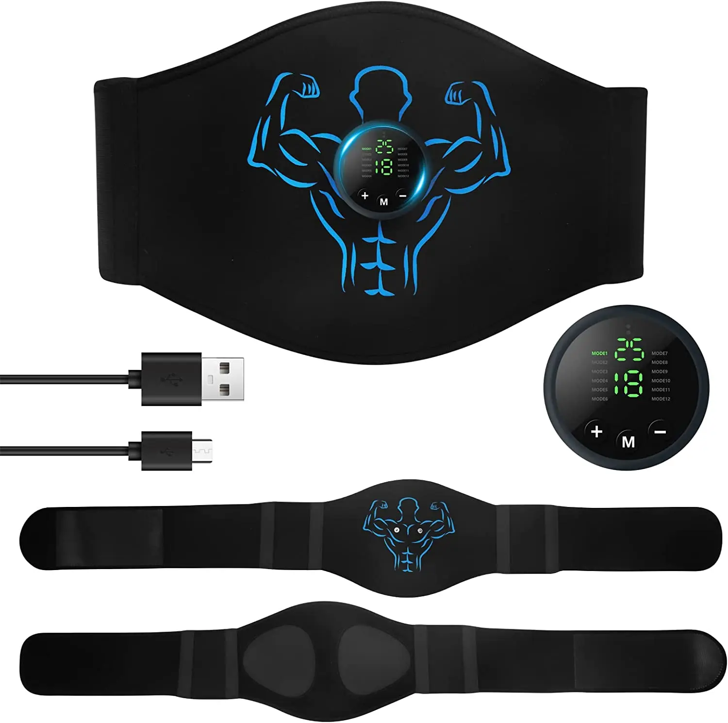 Electric Abs Smart   Fitness Mobile Gym Toni Abdominal Trainer Tens Ems Machine Compex sp 8.0 Wireless Muscle Stimulator