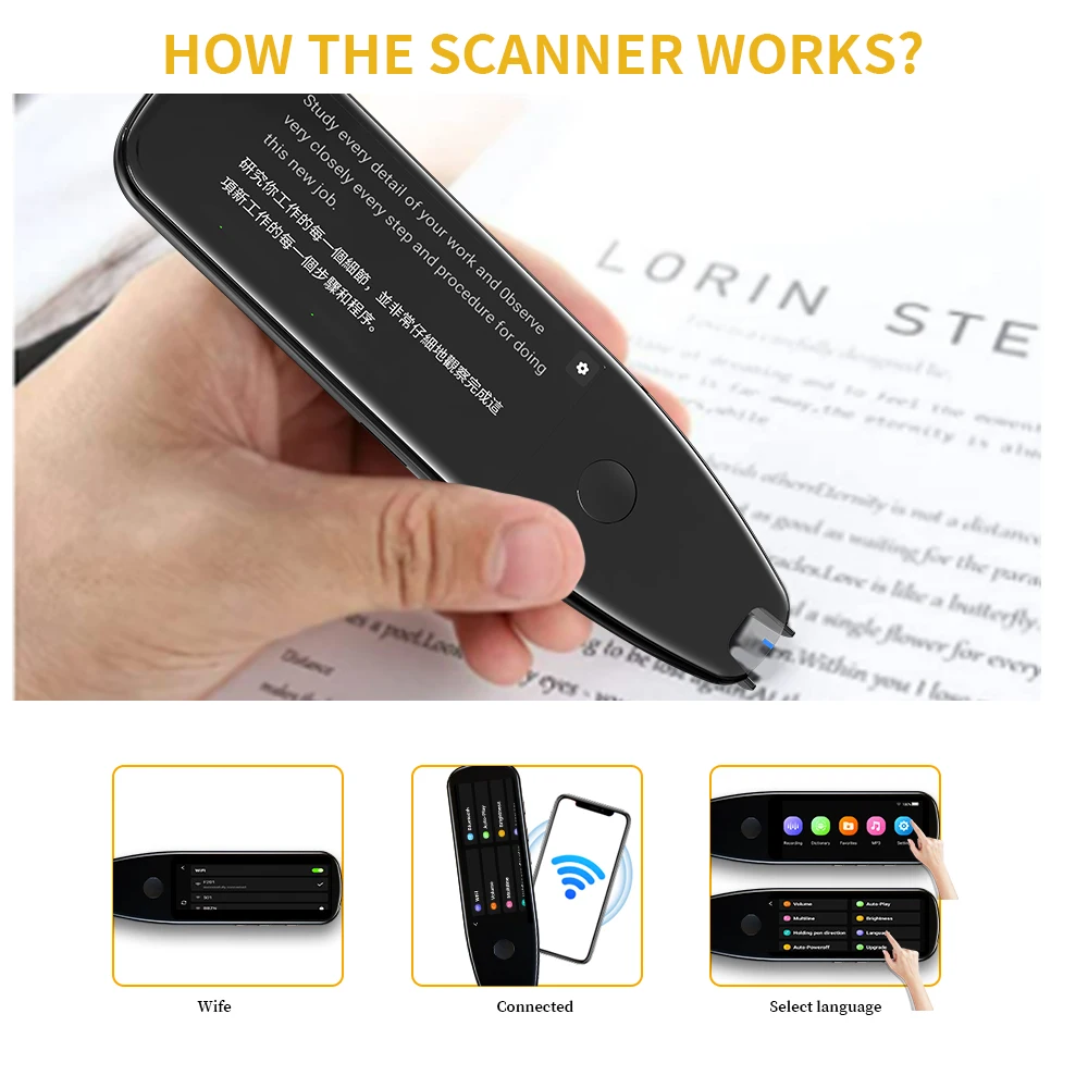 Vormor OCR Digital Reader Pen X5Pro High 98% Accuracy Electronic Dictionary 112 Languages Book Scanner Translator for Kids Study