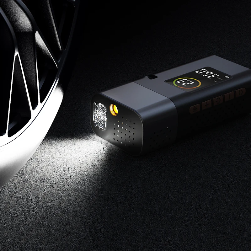 cigarette lighter powered car tire inflator pump with tire repair tool screwdriver needle nose plier