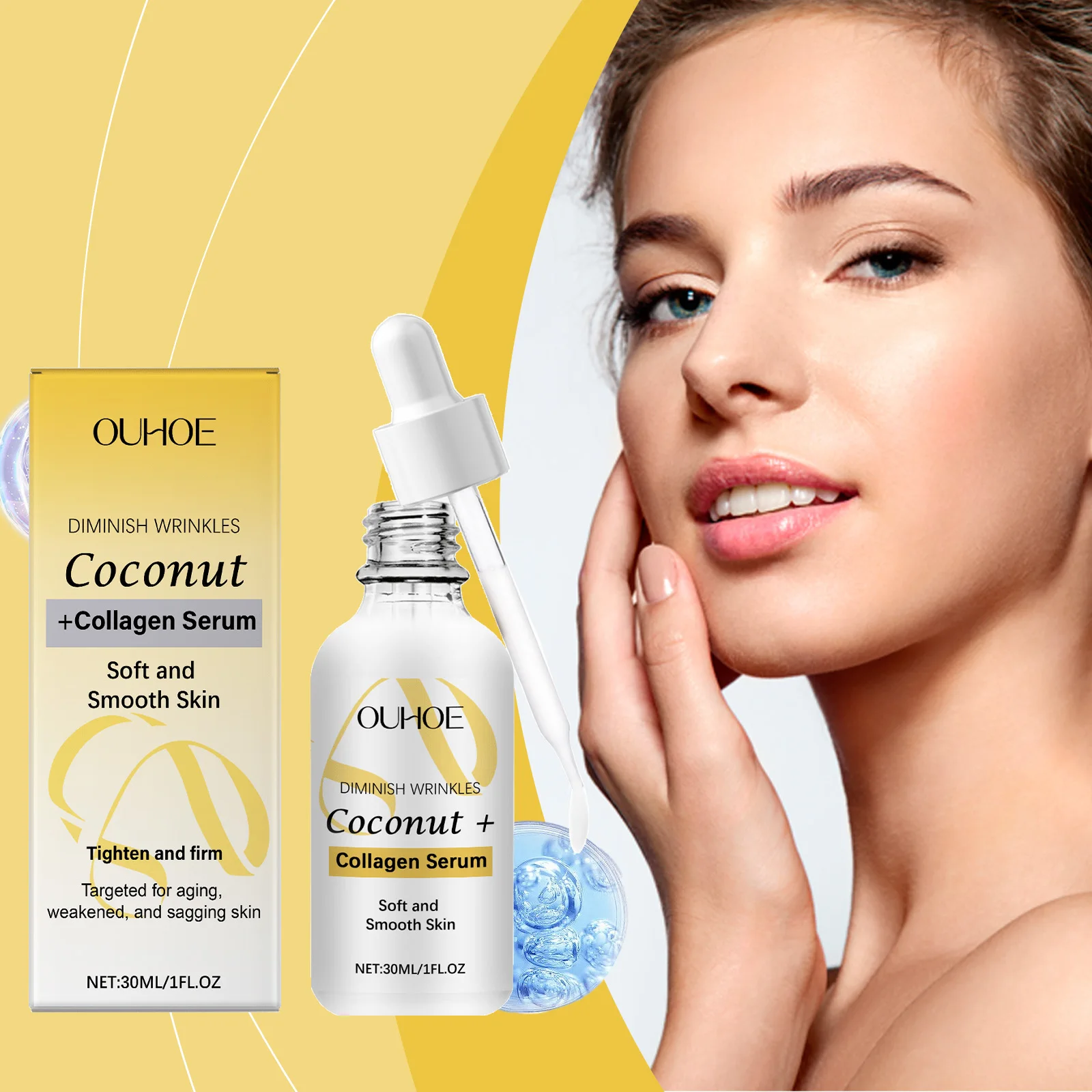 Luxury Manufacturers Ship Hyaluronic Acid Facial Essence Milk To Brighten The Skin, Moisturize And Anti-Wrinkle Facial Serum