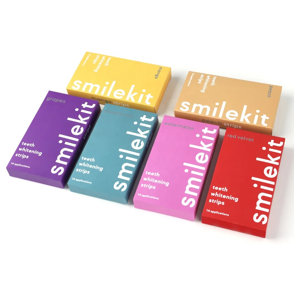 Home Use Effective Oem Odm Private Label Hp% Pap Residue Free Fruit Flavor Teeth Whitening Strips