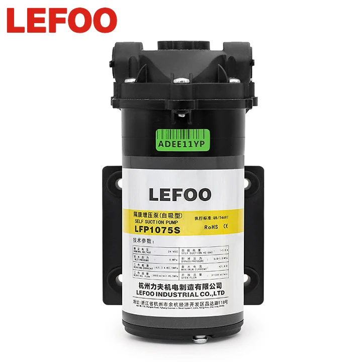 Lefoo самогрунтовой водный насос 24v 75 г RO мембранный высокого давления для воды очиститель обратного осмоса