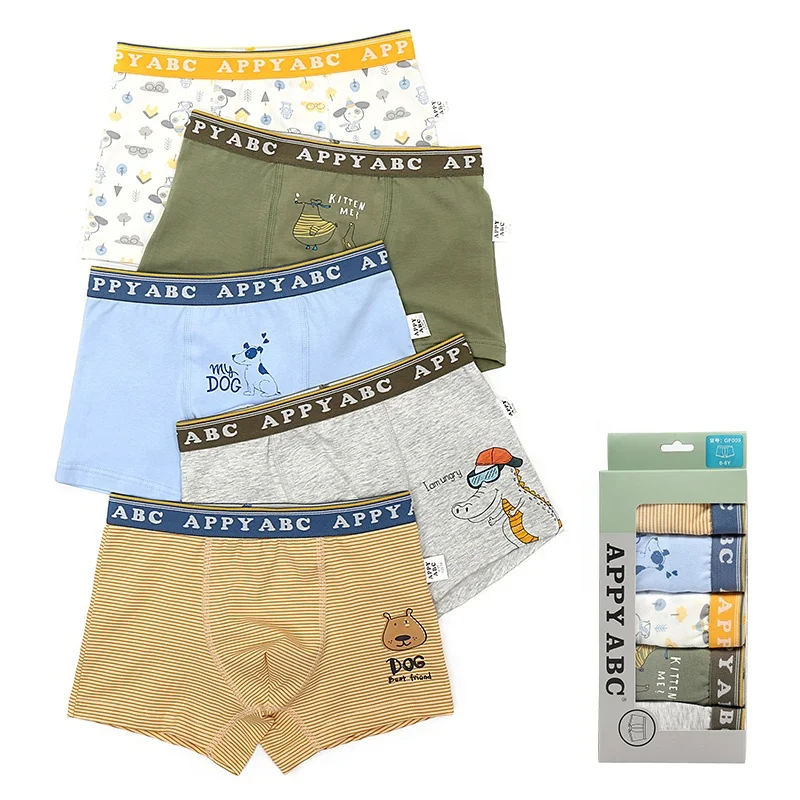 Manufacturer Custom Cartoon Cotton Kids Boy Boxers