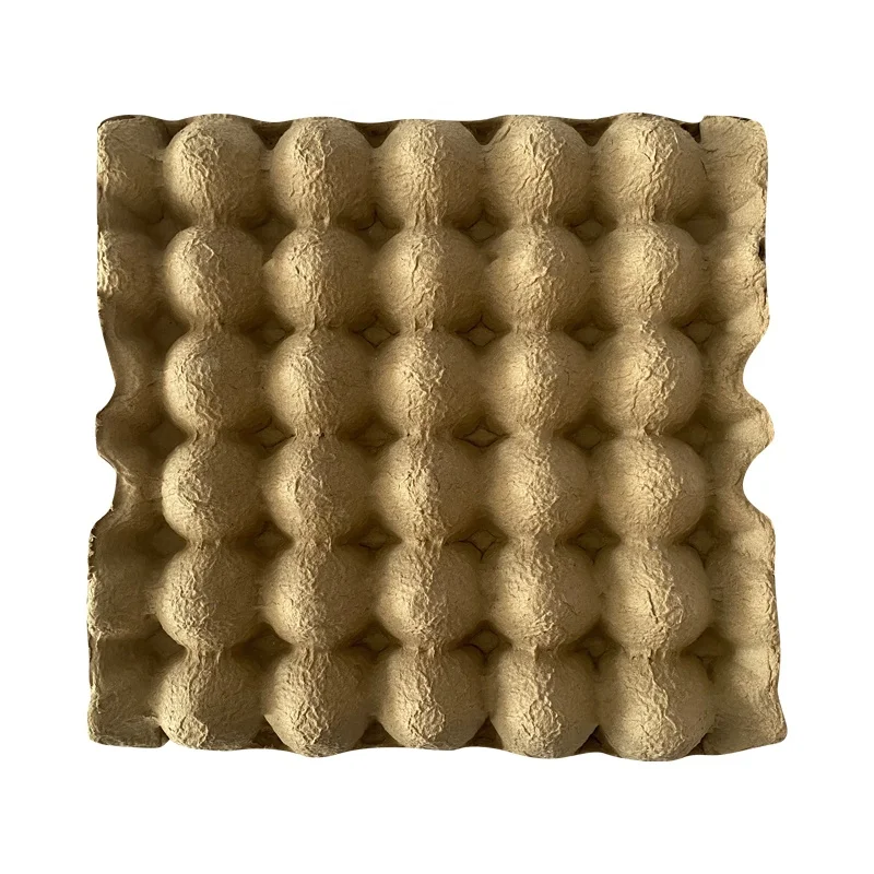 factory support hot selling disposable egg containers eco-friendly egg trays to go paper pulp cases hen egg custom 30 cells tray