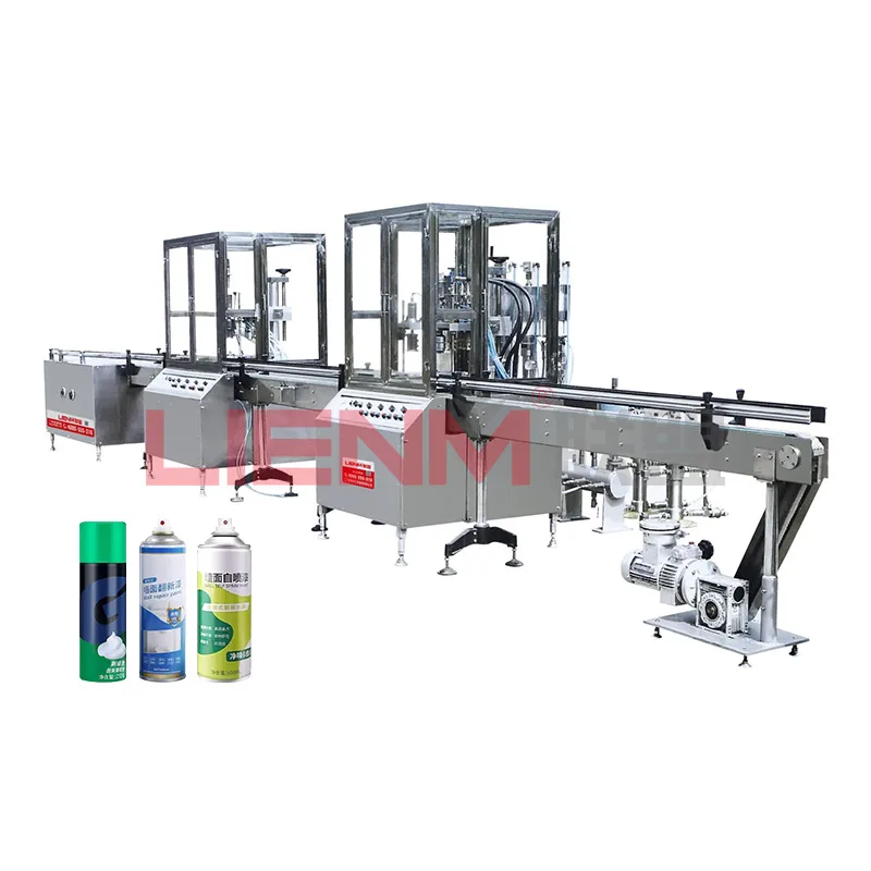 Factory price automatic aerosol filling machine aerosol spray paint liquid filling machine production line