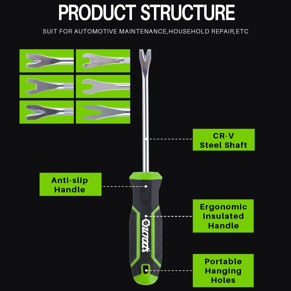 Qixin Factory OEM Customization Portable Lever Pull Tool Set Automotive Pry Bar Car Dent Repair Crowbar