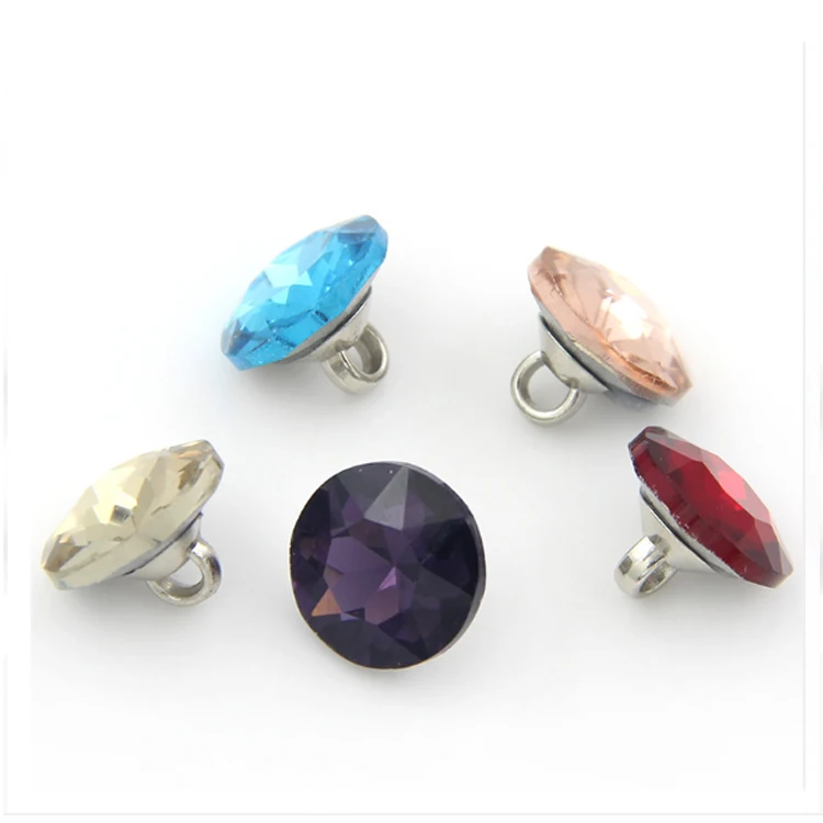 ZM182 Прямая поставка с фабрики оптовая продажа индивидуальные прозрачные алмазные круглые акриловые пуговицы со стразами размера