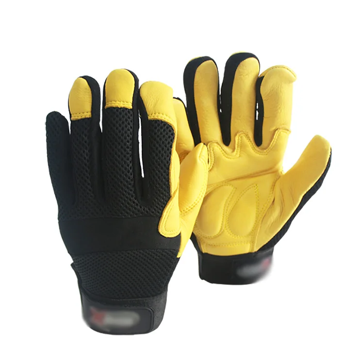 Best selling durable using  cowhide leather Outdoor labor protection gloves china