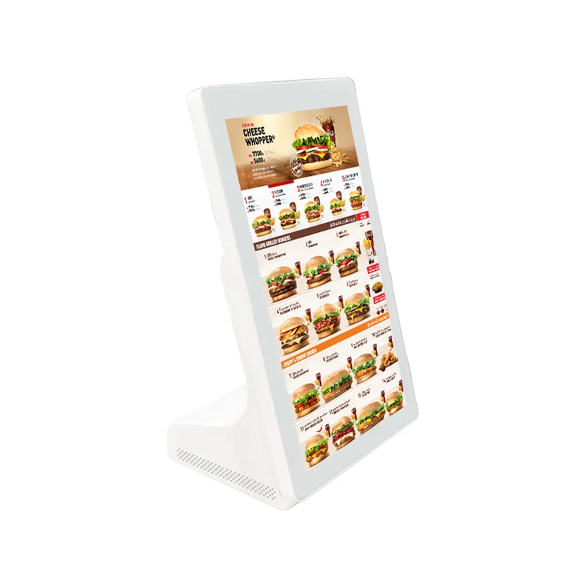 All-in-One free-standing pedestal capacitive touchscreen countertop kiosk
