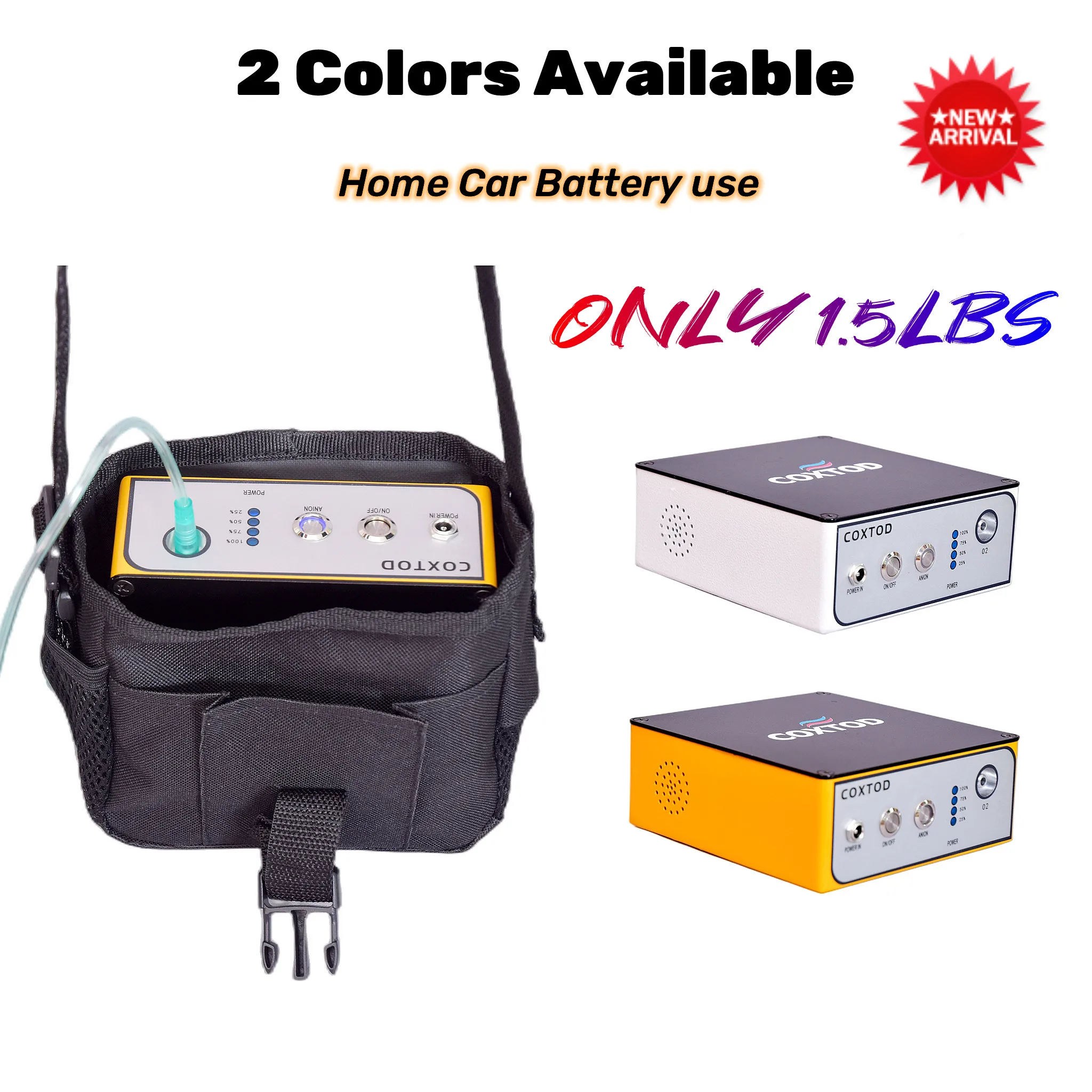 Мини-концентратор кислорода 3 л, бытовой кислородный бар, автомобильная кислородная машина, ручное кислородное устройство, 8 часов работы от батареи