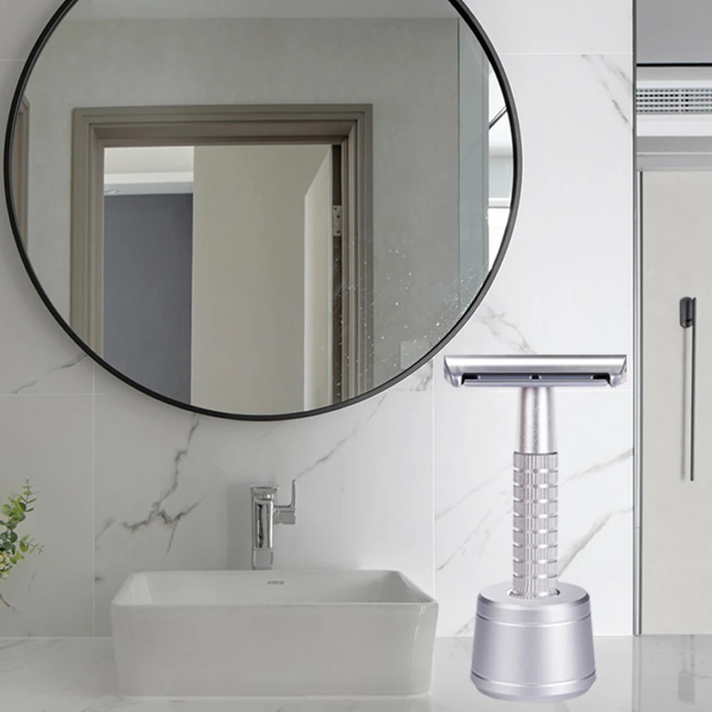 Spolo General Adjustable Safety Razor Stand Holder Aluminum Alloy Base For Razors Are Fit For Handle Of Diameter 16 mm