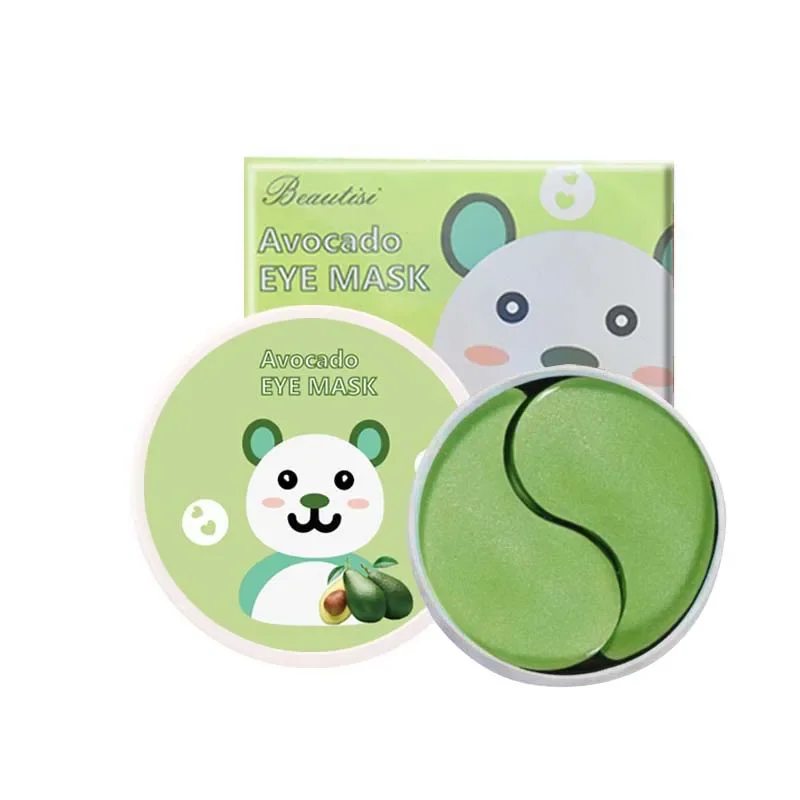 Popular Organic Nourishing Repairing Elastic crystal collagen Remove dark circles and eye lines Avocado Eye Patches