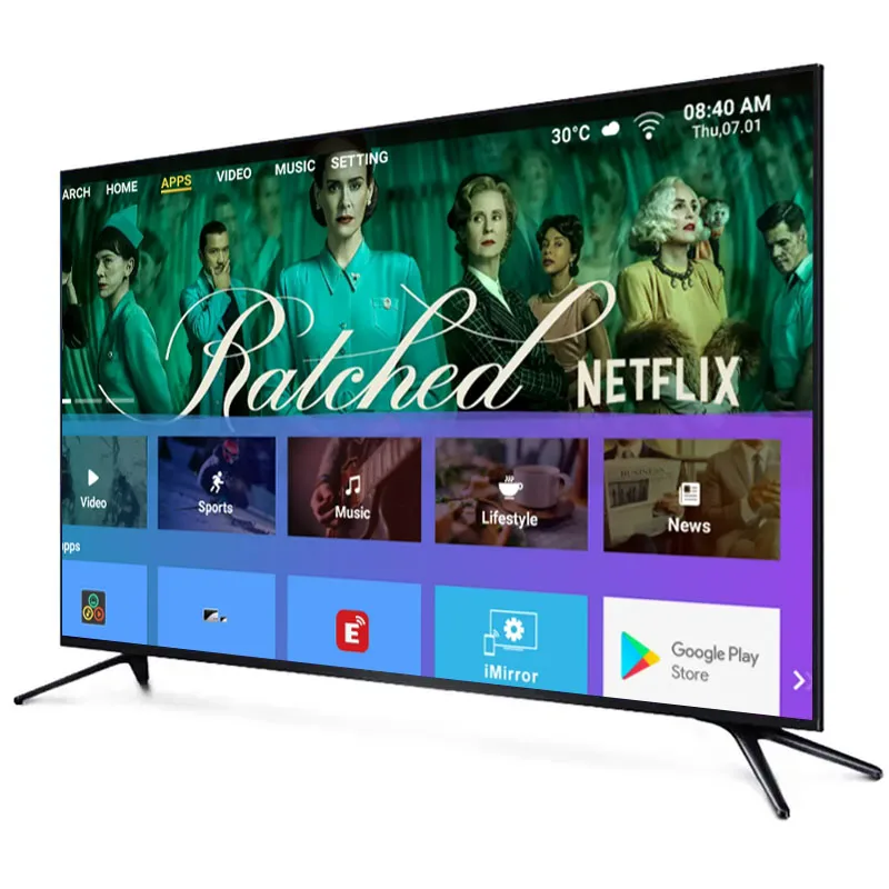 Factory Wholesale Uhd Flat Screen 55 inches Tvs Android LED LCD TV For school