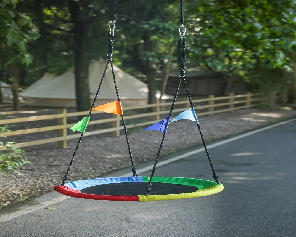 ZOSHINE manufacture customized hammock swing outdoor	garden swing colorful safe saucer kids swings and slide