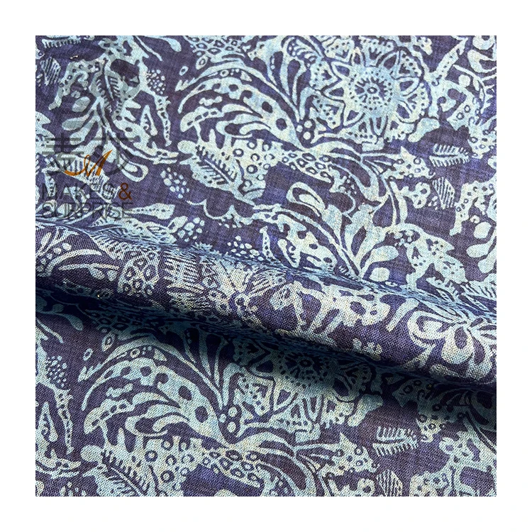 Free Design Free Samples Blended Fabric Cotton And Linen Rayon Crepe Fabric For Clothing