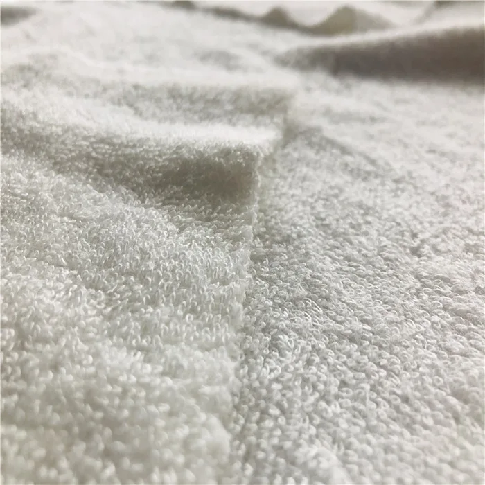 Oeko Tex100 Bamboo Fiber Towel Fabric 90% bamboo 10% Polyester Terry Knit Fabric For Baby Bed Sheet