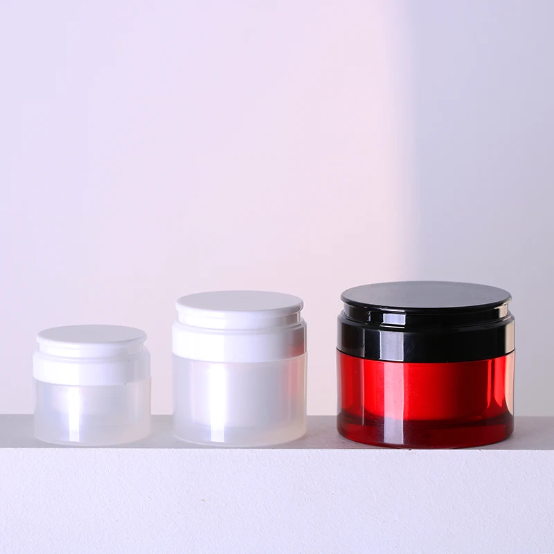 3g 15g 30g empty 2oz plastic packaging jar red/white custom nail glue pot containers for body butter
