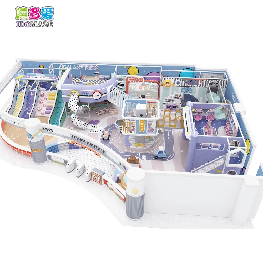 New Design Macaron Theme Kids Children Toddler Playground  Structure Indoor Soft Play Toys Equipment for Children