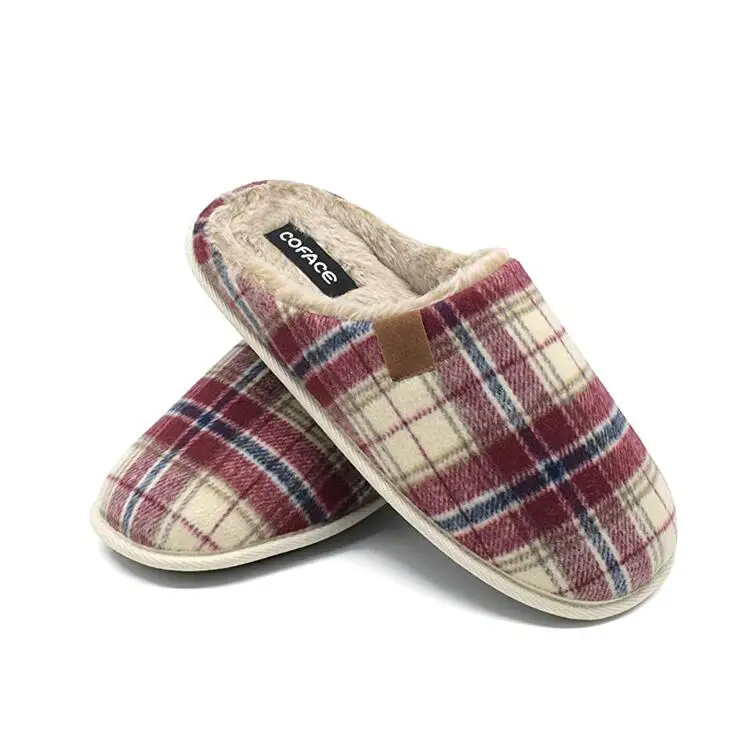 Custom Cozy Winter Warm Outdoor Indoor Memory Foam Fluffy Smile Face House Slippers For Women