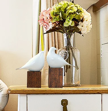 Nordic style unique handmade art and crafts with decorations for home of bird ornaments