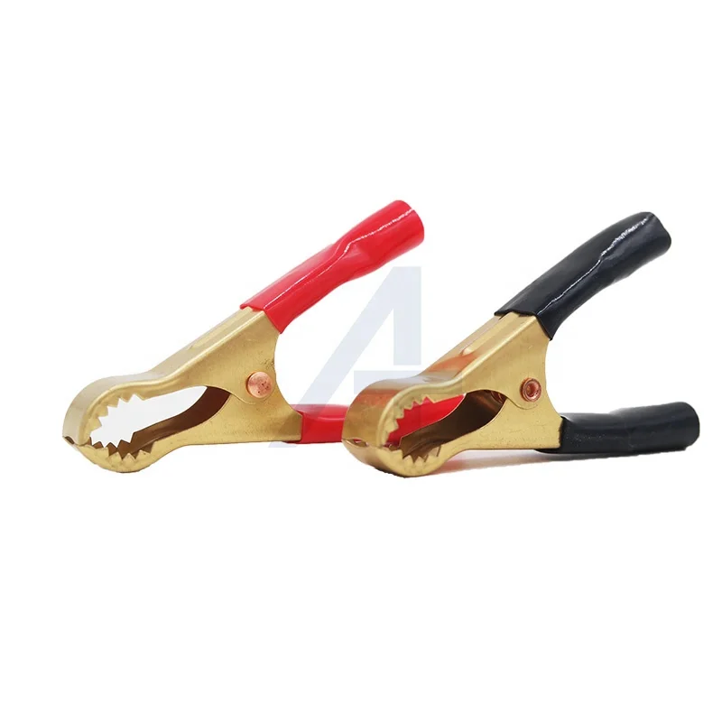 JIALUN 80MM 50A Safety Black Red Alligator Clips PVC Insulated Crocodile Battery Clips