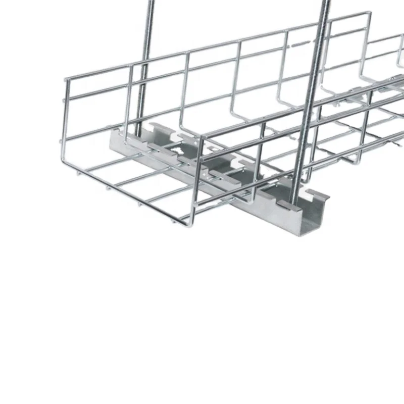 Chinese factory customized size 200 mm width basket steel cable tray grid bridge outdoor wire mesh cable tray