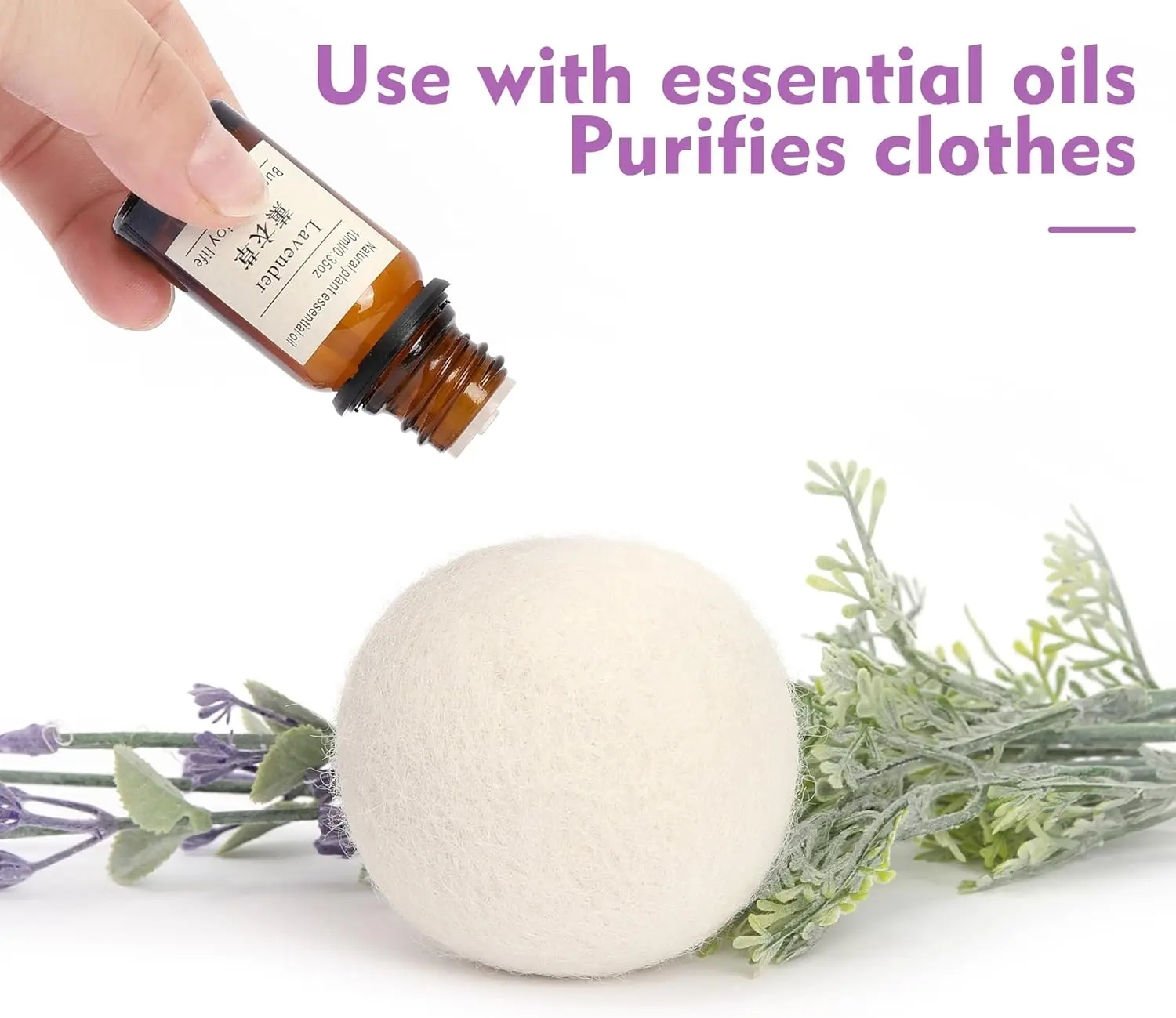 Best Seller Continue Use 6 Pack XL Clean Ball 100% Wool felt dryer ball