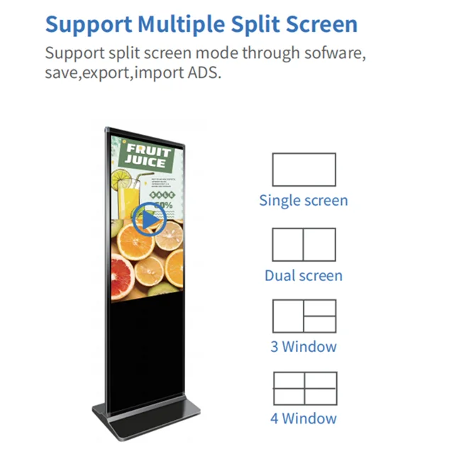 Top Manufacturer Android Kiosk Touch Screen indoor Kiosk Stand Touch Screen 32/43/49/55 Inch Touch Screen Information Kiosk