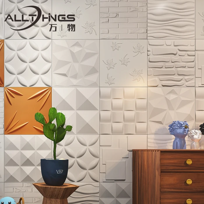 Diamond design Luxury glossy 3d wall panels Waterproof pvc 30*30cm wallpaper interior decoration 3d pvc wall panels