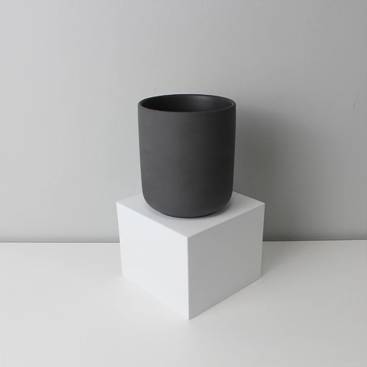 2022 OEM ODM Kerzenglas Wholesale Black White Luxury Ceramic Candle Jars With Lid And Boxes