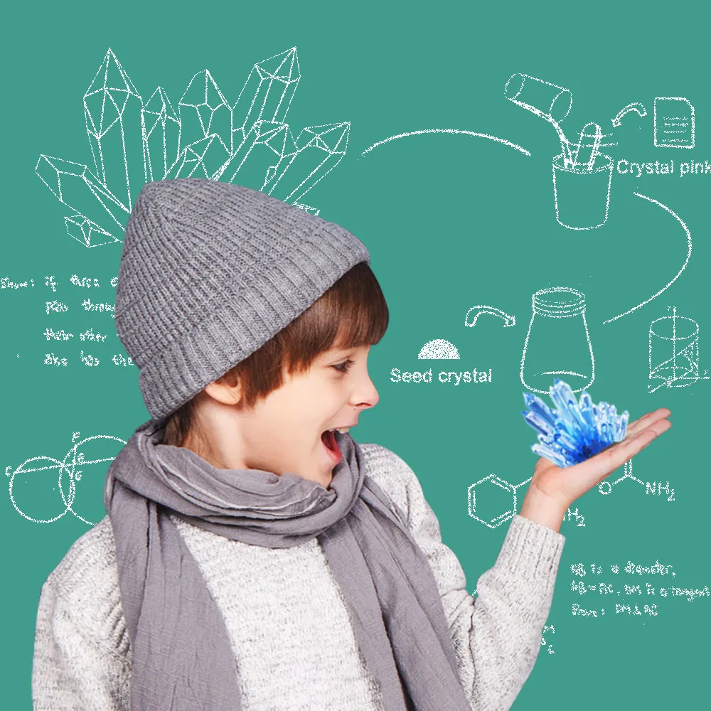 Hot Selling Educational Toys Crystal Growing Science Kit Beautiful Color Box Teaching 5 to 7 Years,8 to 13 Years 6 Ages +