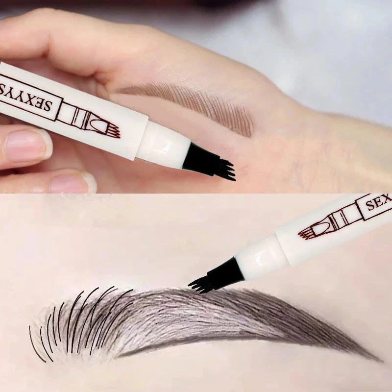 4 Color Eyebrow Pencil Tint 4 Tip Brow Tattoo Pen Paint Makeup Eyebrows Waterproof Cosmetic Eye brow Liner