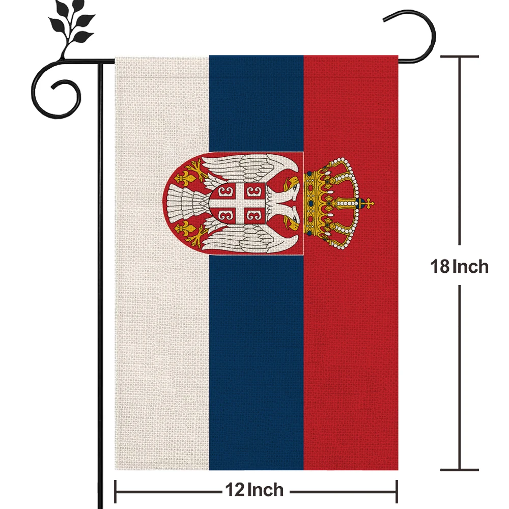 Serbia Flag Outdoor High-quality Linen Material 12*18In More Styles For You To Choose From