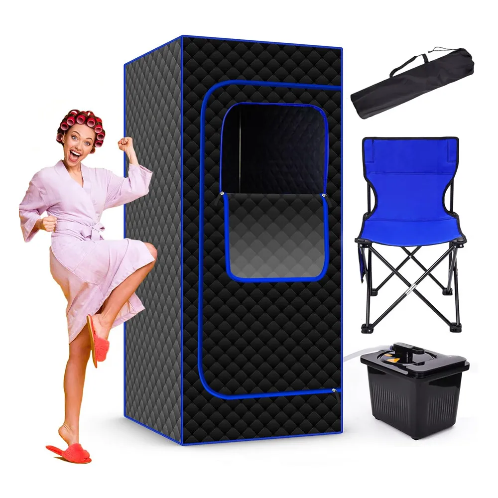 Portable Sauna Tent For Home 1400 Watt Steamer Indoor Sauna Steam Room 4L Remote Control Portable Foldable Sauna Room