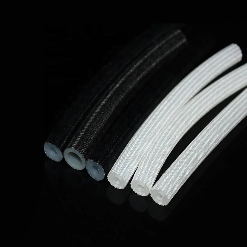 Heat resistant silicon tube pipe polyester braided reinforced braided silicone hose