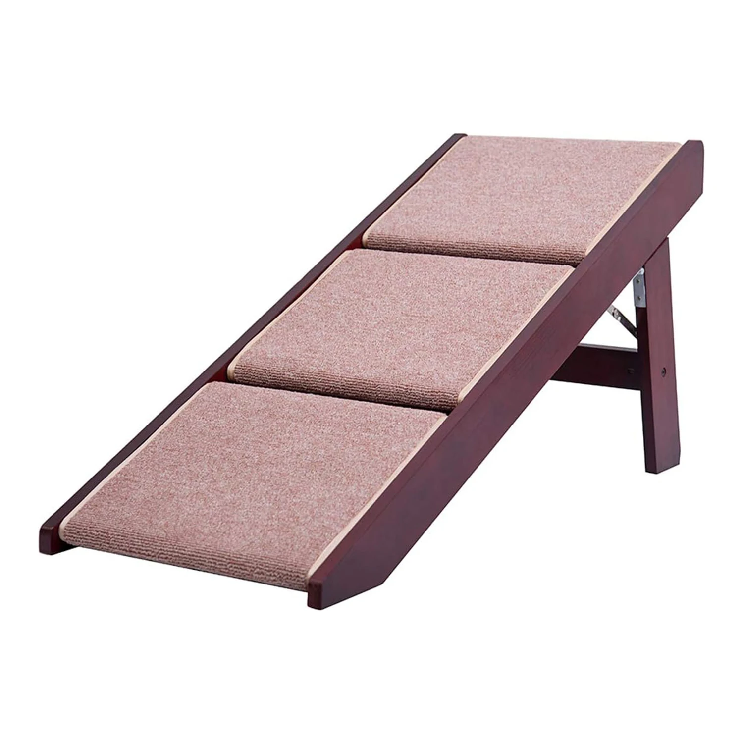 Climb Pet Step Stool 2-in-1 Portable Folding Pet Stairs for Dogs Wood Pet Safety Beside Dog Ramp