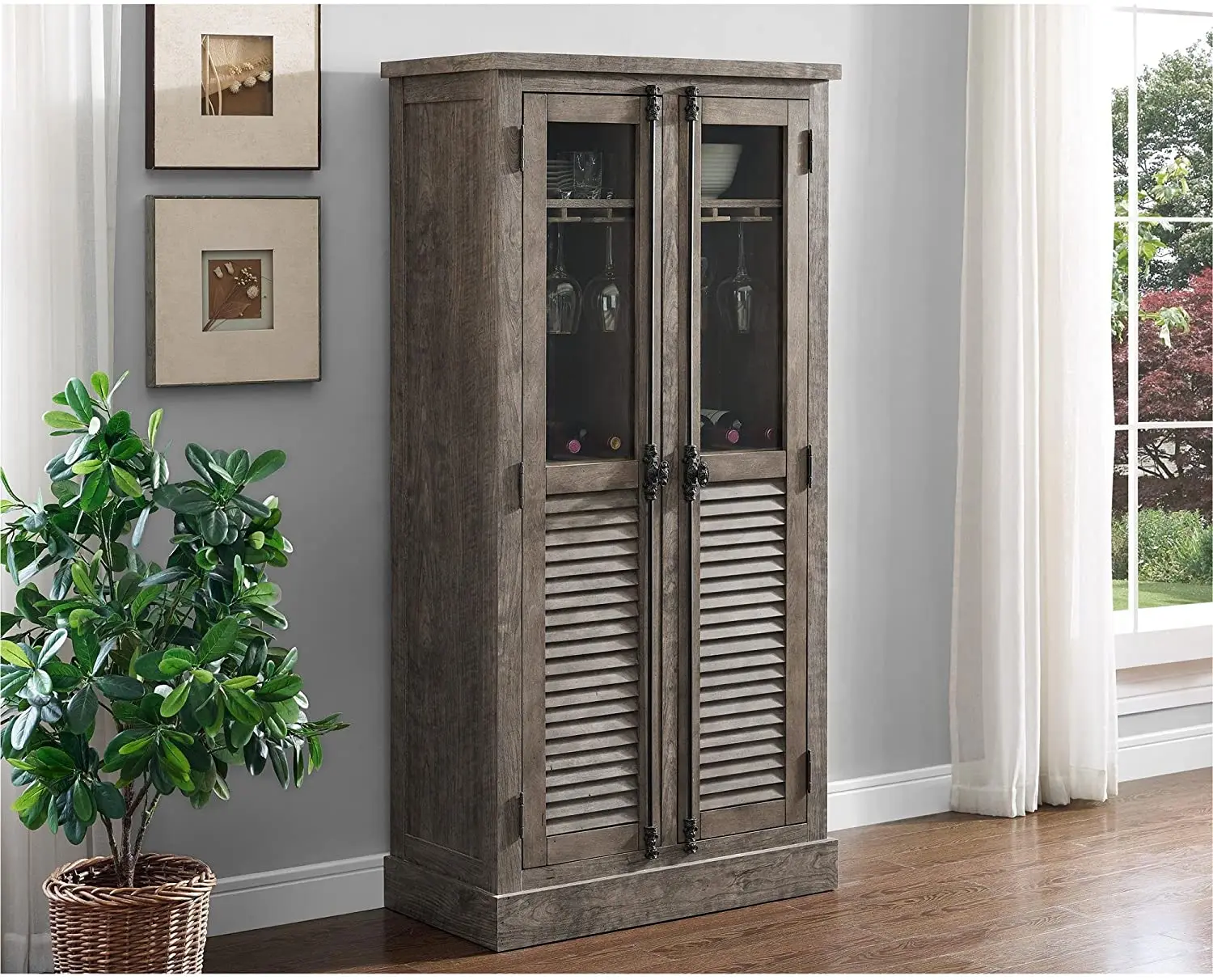 Wesome factory home office furniture luxury wine rack furniture office wooden wine cabinet with 2 doors