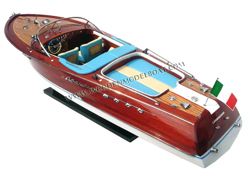 SUPER RIVA LAMBORGHININ WOODEN MODEL BOATS_ WOODEN HANDICRAFT MODEL BOAT MADE IN VIETNAM FAST DELIVERY