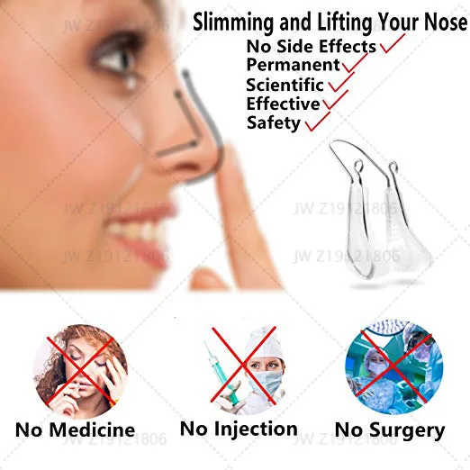 OEM Nose Shaper Lifter Straightener, Nose Beauty Up Lifting Soft Safety Silicone Rhinoplasty Clip