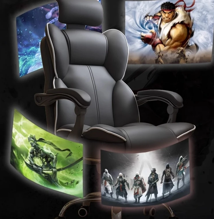 Home Office Furniture Comfortable Adjustable Leather PC Computer Meeting Room Manager Office Chair with Footrest