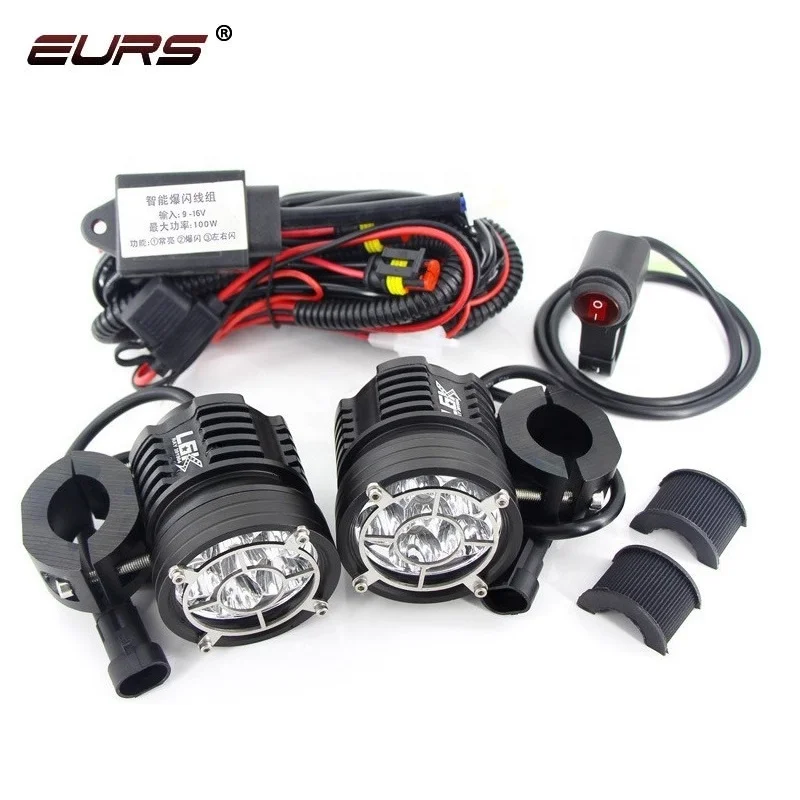 12000LM LED Motorcycle Headlight Universal L6K Spotlight 60w 6 lamp beads Motorbike Headlight Fog Lamp Spot Light super white