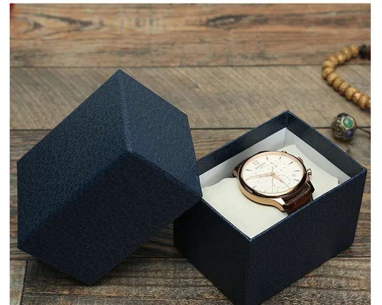 Оптовая продажа, картонная коробка для часов с логотипом на заказ, черная упаковочная коробка из крафт-бумаги для часов, Подарочная коробка для мужских часов