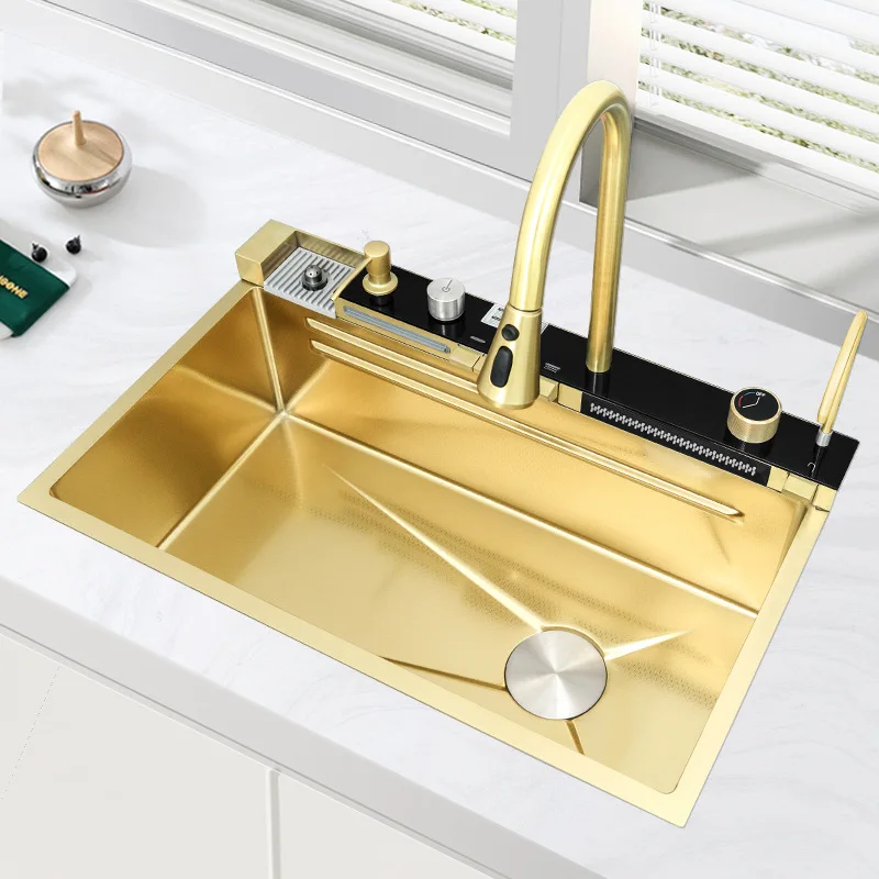 best farmerhouse stainless steel kitchen sink gold tap pull out kitchen mixer anti scratch gold dragon kitchen sink