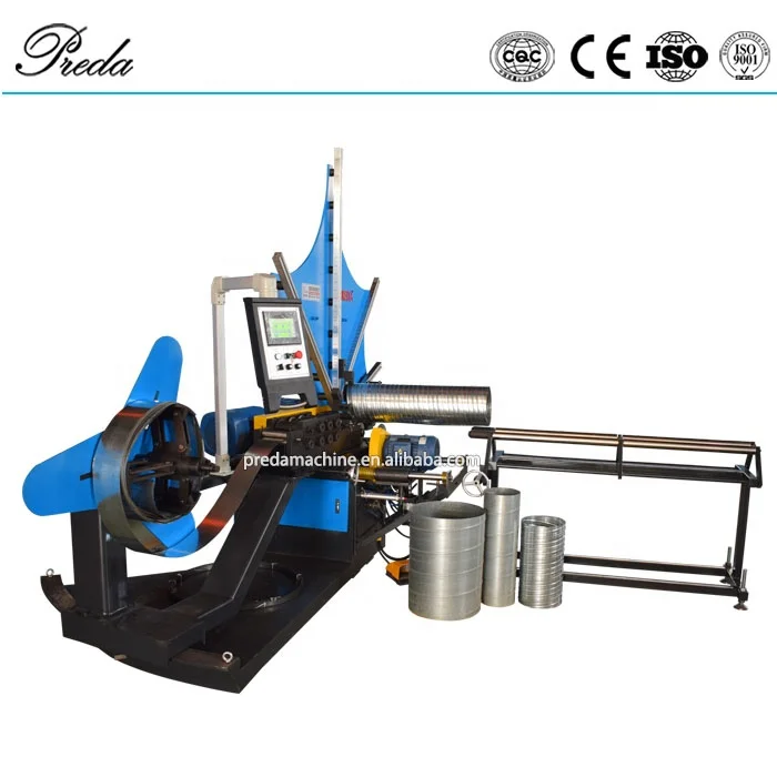 Auto spiral tubeformer with Mitsubishi PLC round spiral pipe forming machine