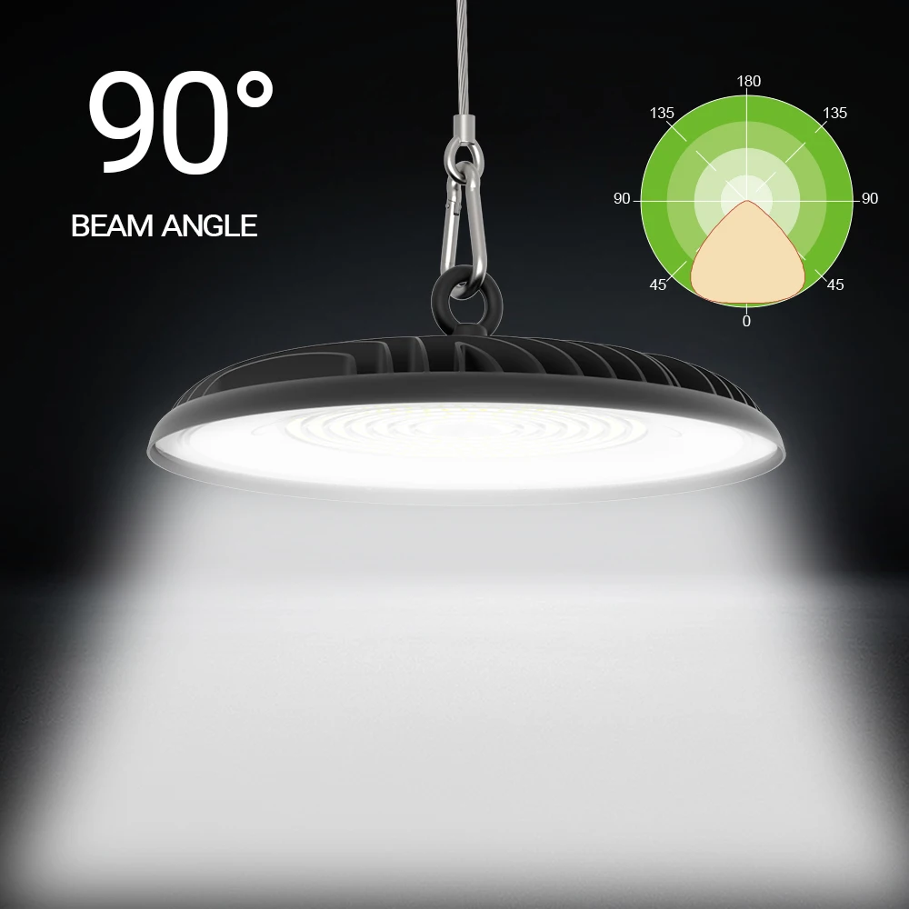 High Performance Warehouse High Bay Light 200W IP65 Industrial High Bay UFO LED Light Fixtures