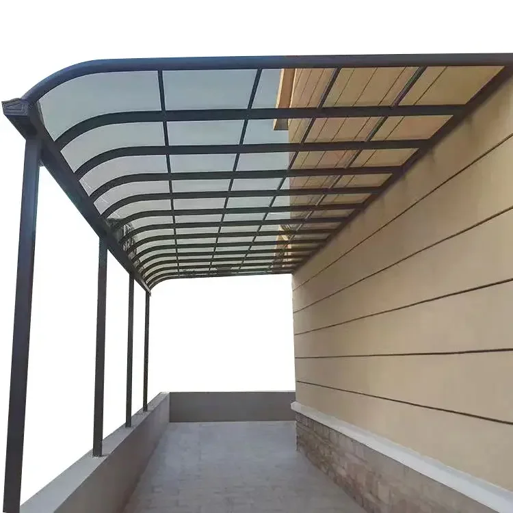 LongTai Factory direct for balcony rain cover Plastic Rain Door Cover sun shade outdoor Waterproof Aluminum Canopy